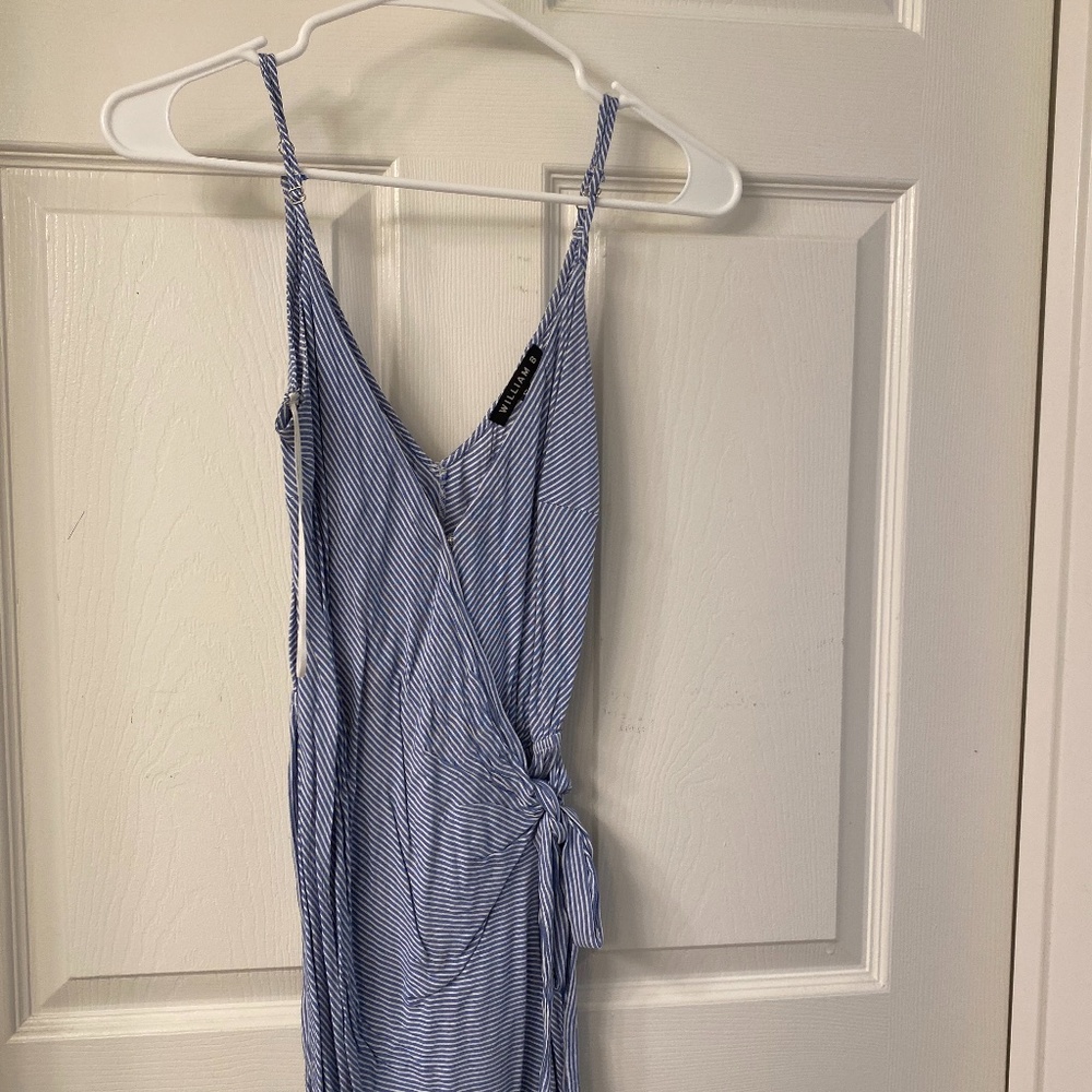 William B Blue & White Stripe Skort Tie-Dress
